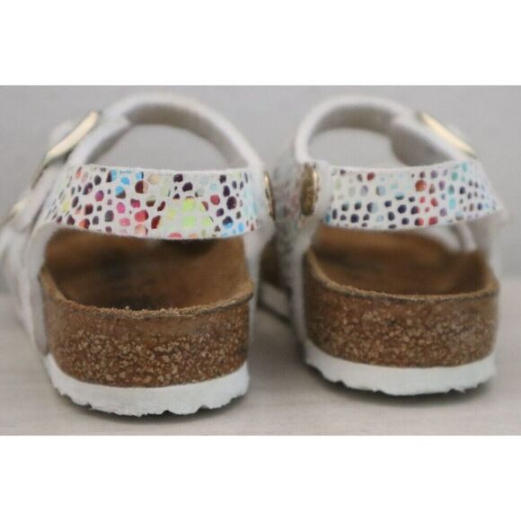 Birkenstock  Girls' Sz 24 US 6-6.5 White Taormina Mosaic Sandals - Picture 2 of 11